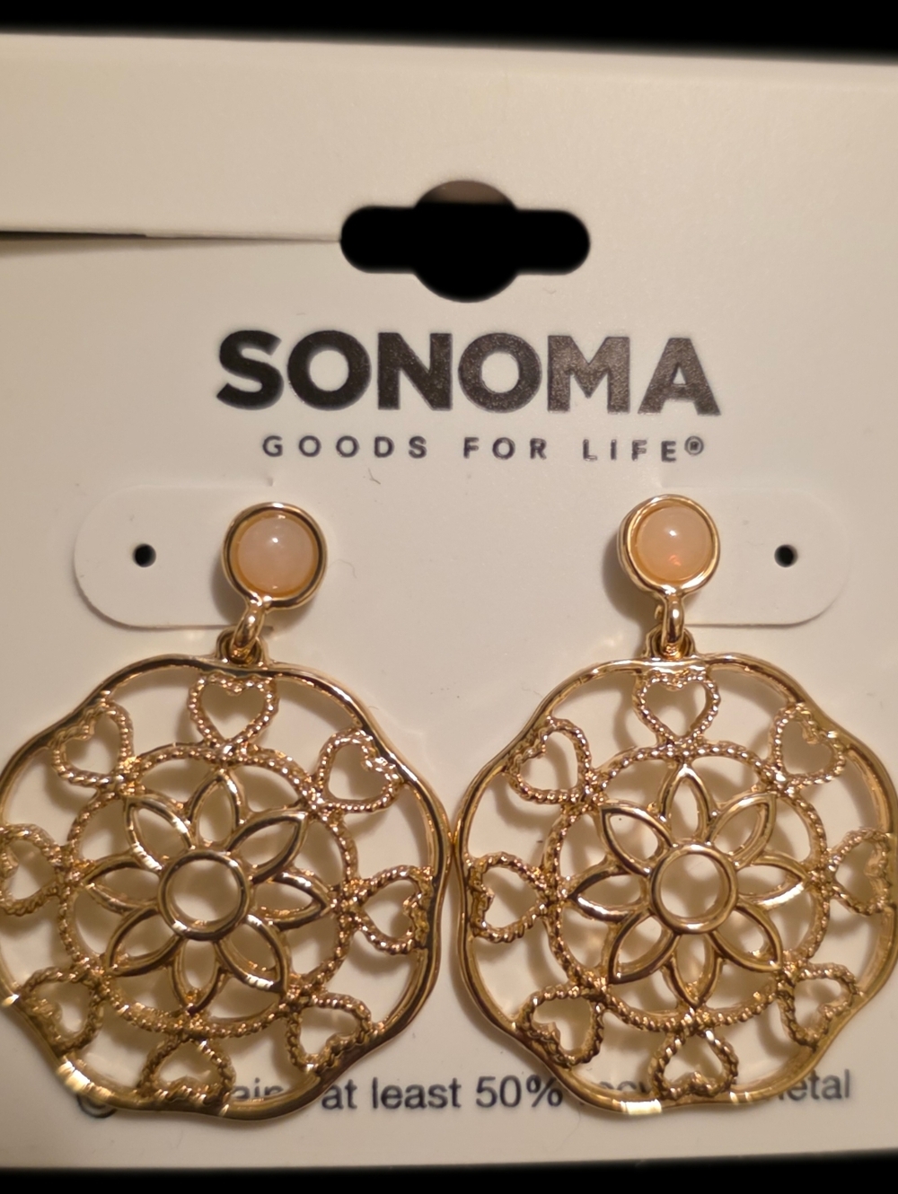 Goldtone Filigree Drop Earrings